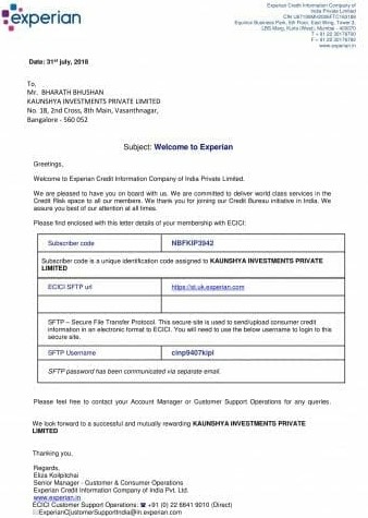 Experian Certificate Image